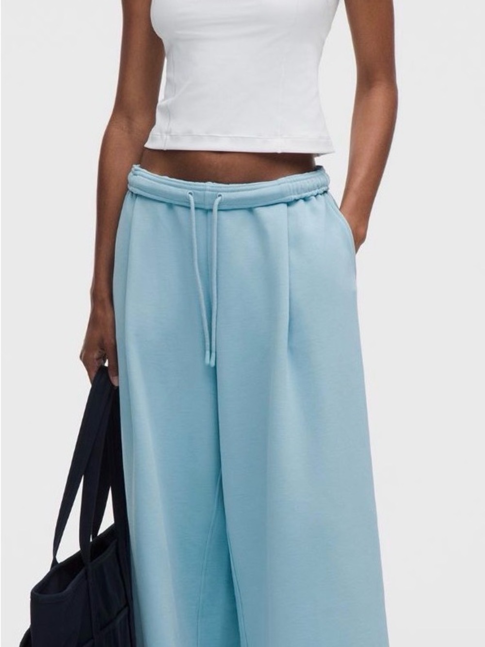 lululemon athletica Light Blue Wide-Leg Drawstring Pants